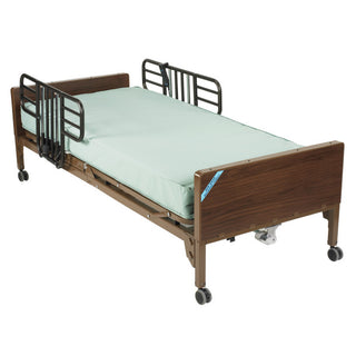 Drive Medical 15033BV-PKG-1 Ultra Light Full Electric Homecare Hospital Bed w/ Half Rails & Mattress, 36"×80"