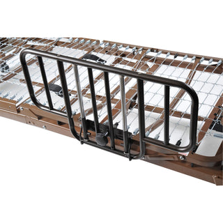 Drive Medical 15201BV No-Gap Half Length Bed Rails, Brown-Vein Finish, 1 Pair