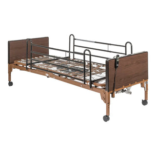 Drive Medical 15235BV-FR Delta Ultra Light Full Electric Low Hospital Bed with Full Rails, 450 lbs Weight Capacity