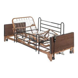 Drive Medical 15235BV-FR Delta Ultra Light Full Electric Low Hospital Bed with Full Rails, 450 lbs Weight Capacity