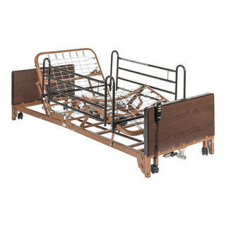 Drive Medical 15235BV-FR Delta Ultra Light Full Electric Low Hospital Bed with Full Rails, 450 lbs Weight Capacity