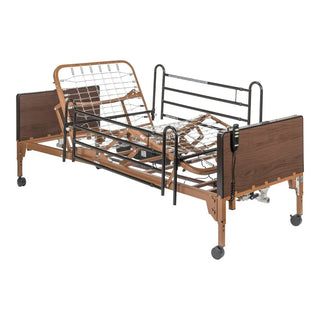 Drive Medical 15235BV-FR Delta Ultra Light Full Electric Low Hospital Bed with Full Rails, 450 lbs Weight Capacity