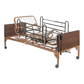 Drive Medical 15235BV-FR Delta Ultra Light Full Electric Low Hospital Bed with Full Rails, 450 lbs Weight Capacity