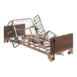Drive Medical 15235BV-HR Delta Ultra Light Full Electric Low Hospital Bed with Half Rails, 450 lbs Weight Capacity