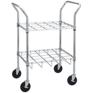 Drive Medical 18143 Chrome Oxygen Cylinder Cart, 12 Cylinders
