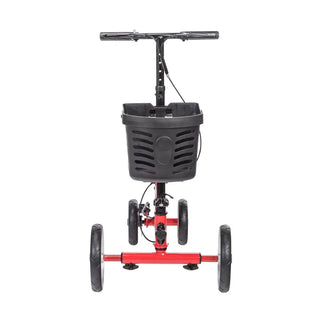 Drive Medical 791BL/791RD Nitro Glide Foldable Knee Walker Knee Scooter Crutch Alternative, Blue or Red, 350 lbs Weight Capacity