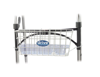 Drive Medical A830 Snap-On Walker Basket carrier with 'drive' logo on a white background