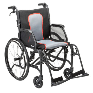 Drive Medical AF20FDAGY-SF AeroFly Ultra-Lite Gray Wheelchair with 20" Seat, 300 lbs Weight Capacity