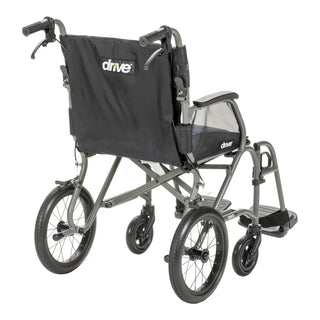Drive Medical AFT18BK-SF/AFT18GY-SF AeroFly Ultra-Lite Transport Chair, 250 lbs Weight Capacity