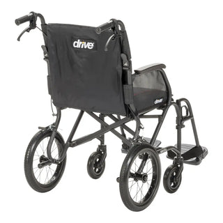 Drive Medical AFT18BK-SF/AFT18GY-SF AeroFly Ultra-Lite Transport Chair, 250 lbs Weight Capacity