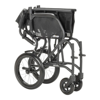 Drive Medical AFT18BK-SF/AFT18GY-SF AeroFly Ultra-Lite Transport Chair, 250 lbs Weight Capacity