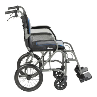 Drive Medical AFT18BK-SF/AFT18GY-SF AeroFly Ultra-Lite Transport Chair, 250 lbs Weight Capacity