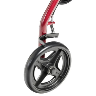 Drive Medical Aluminum Rollator Rolling Walker with Fold Up and Removable Back Support and Padded Seat, Blue or Red
