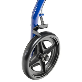 Drive Medical Aluminum Rollator Rolling Walker with Fold Up and Removable Back Support and Padded Seat, Blue or Red