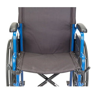 Drive Medical BLS16FBD-SF Blue Streak Wheelchair with Flip Back Desk Arms, Swing Away Footrests, 16" Seat
