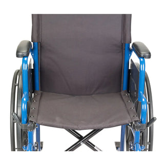 Drive Medical BLS18FBD-ELR Blue Streak Wheelchair with Flip Back Desk Arms, Elevating Leg Rests, 18" Seat
