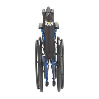 Drive Medical BLS18FBD-ELR Blue Streak Wheelchair with Flip Back Desk Arms, Elevating Leg Rests, 18" Seat