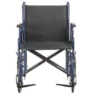 Drive Medical BTR20-B Bariatric Transport Wheelchair 20" Blue Frame
