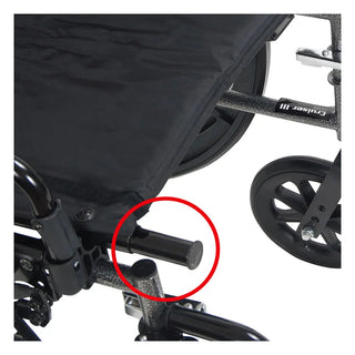 Drive Medical CX416ADDA-ELR Cruiser X4 Lightweight  Wheelchair with 16" Seat, Swing Away Elevating Legrest and Desk Arm