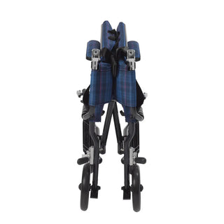 Drive Medical DFL19-BLK/BL/RD Fly Lite Ultra Lightweight Transport Wheelchair, Black, Blue or Burgundy, 19" Seat, 300 lbs