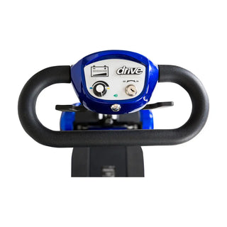 Drive Medical FLEX-AUTO ZooMe Auto-Flex Folding Blue Travel Scooter, 16" Seat, 4 mph Top Speed, 13 miles Max Range