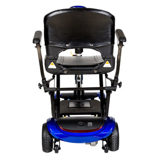 Drive Medical FLEX-AUTO ZooMe Auto-Flex Folding Blue Travel Scooter, 16" Seat, 4 mph Top Speed, 13 miles Max Range