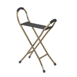 Drive Medical Folding Lightweight Cane with Sling Style Seat, 250 lbs Weight Capacity, 20.5" Seat to Floor Height