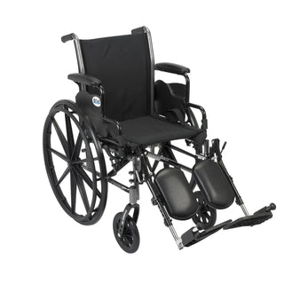 Drive Medical K318DDA-ELR/K318DDA-SF Cruiser III Wheelchair with 18" Seat, Detachable Desk Armrest, Elevating Leg Rest or Swing Away Footrest