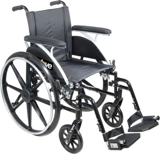 Drive Medical L414DDA-ELR Viper Wheelchair, Swing Away Elevating Legrest, Detachable Desk Arm, 14"