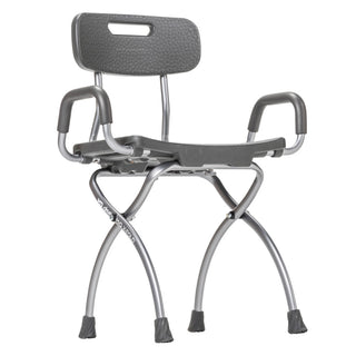 Drive Medical MD50100GR Mobility Design X-Fold Shower Chair, Lightweight, 300 lbs, Gray