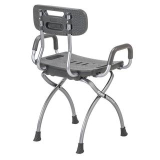 Drive Medical MD50100GR Mobility Design X-Fold Shower Chair, Lightweight, 300 lbs, Gray