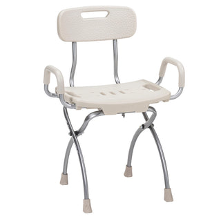 Drive Medical MD50100TP Mobility Design X-Fold Shower Chair, Lightweight, 300 lbs, Tan