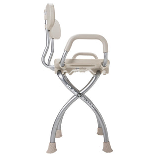 Drive Medical MD50100TP Mobility Design X-Fold Shower Chair, Lightweight, 300 lbs, Tan