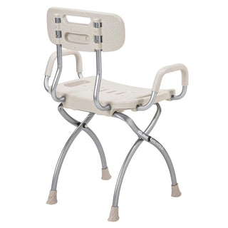 Drive Medical MD50100TP Mobility Design X-Fold Shower Chair, Lightweight, 300 lbs, Tan