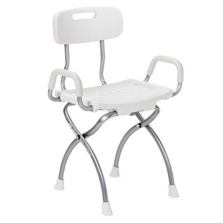 Drive Medical MD50100WH Mobility Design X-Fold Shower Chair, Lightweight, 300 lbs, White