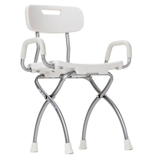 Drive Medical MD50100WH Mobility Design X-Fold Shower Chair, Lightweight, 300 lbs, White