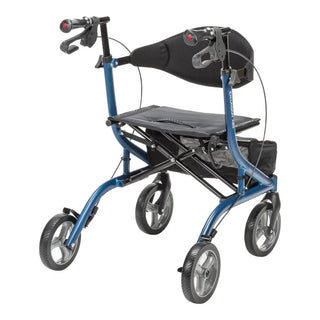Drive Medical  MD700920BK/BL/PR MD by Drive Excursion X20 Rollator, Foldable, 17.5" Seat Width, 300 lbs Weight Capacity