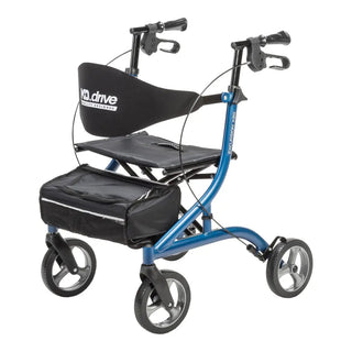 Drive Medical  MD700920BK/BL/PR MD by Drive Excursion X20 Rollator, Foldable, 17.5" Seat Width, 300 lbs Weight Capacity
