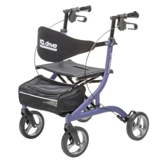 Drive Medical  MD700920BK/BL/PR MD by Drive Excursion X20 Rollator, Foldable, 17.5" Seat Width, 300 lbs Weight Capacity