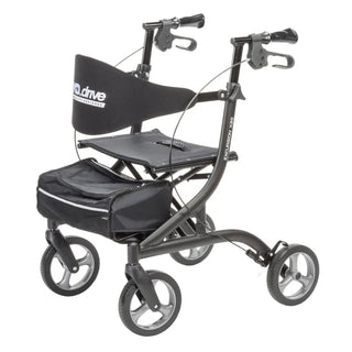 Drive Medical  MD700920BK/BL/PR MD by Drive Excursion X20 Rollator, Foldable, 17.5" Seat Width, 300 lbs Weight Capacity