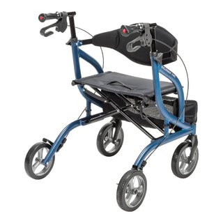 Drive Medical MD700929BL MD by Drive Excursion XWD Rollator, Sapphire, 19.5" Seat, 400 lbs Weight Capacity