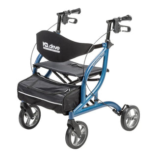 Drive Medical MD700929BL MD by Drive Excursion XWD Rollator, Sapphire, 19.5" Seat, 400 lbs Weight Capacity