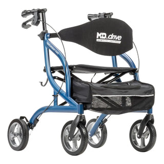 Drive Medical MD700929BL MD by Drive Excursion XWD Rollator, Sapphire, 19.5" Seat, 400 lbs Weight Capacity