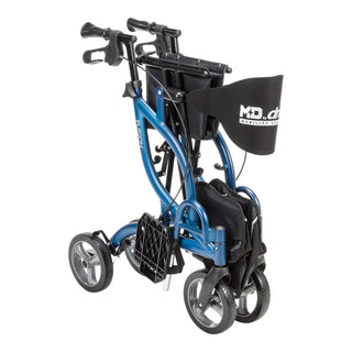 Drive Medical MD700935BK/BL/GN MD by Drive Fusion 2 in 1 Rollator/Transport Chair, 19.5" Seat, 300 lbs Weight Capacity