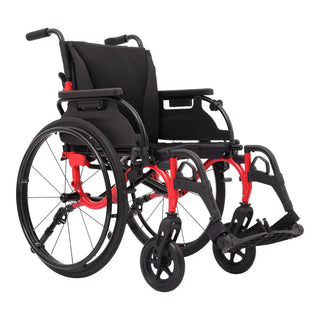 Drive Medical Nitro Cruise Lightweight Wheelchair, 16/18/20" Width, Black or Red, Elevating Leg Rest or Swing Away Footrest