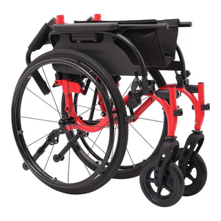 Drive Medical Nitro Cruise Lightweight Wheelchair, 16/18/20" Width, Black or Red, Elevating Leg Rest or Swing Away Footrest