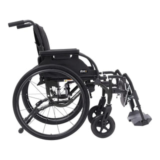 Drive Medical Nitro Cruise Lightweight Wheelchair, 16/18/20" Width, Black or Red, Elevating Leg Rest or Swing Away Footrest