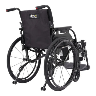 Drive Medical Nitro Cruise Lightweight Wheelchair, 16/18/20" Width, Black or Red, Elevating Leg Rest or Swing Away Footrest