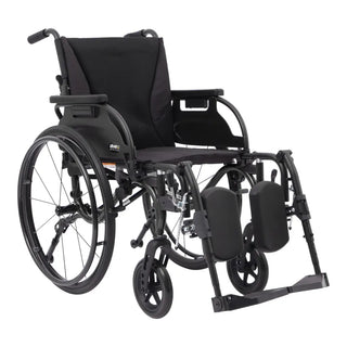Drive Medical Nitro Cruise Lightweight Wheelchair, 16/18/20" Width, Black or Red, Elevating Leg Rest or Swing Away Footrest