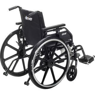 Drive Medical PLA416FBUARAD-SF/PLA420FBUARAD-SF Viper Plus GT Wheelchair with Universal Armrests, Swing Away Footrest